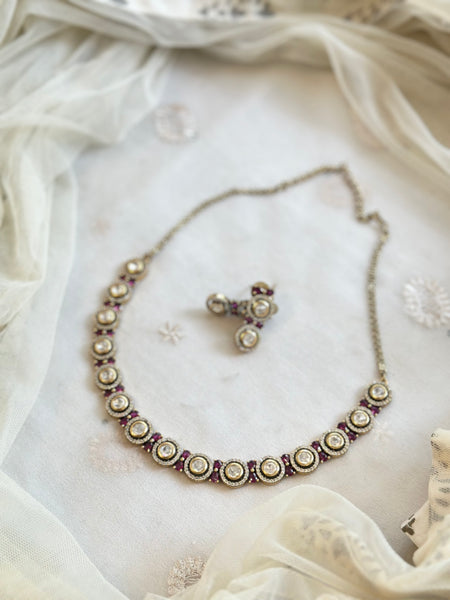 Victoria Polki Circles Ruby set