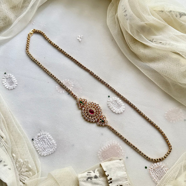 CZ floral mogappu chain