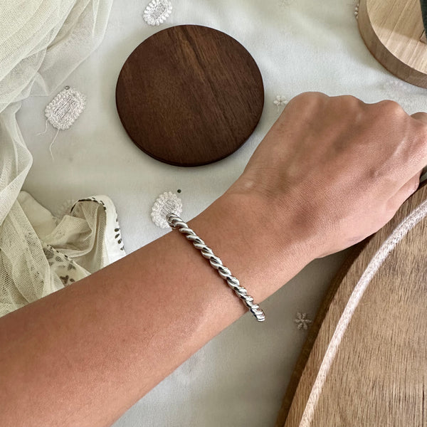 Silver Twisted rope bracelet