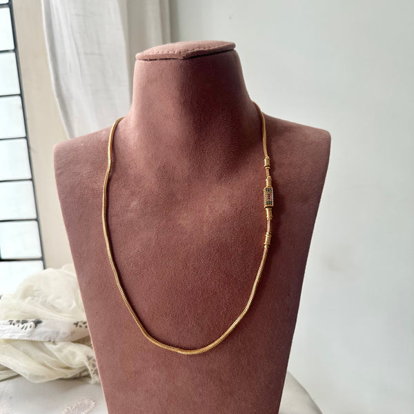 Rectangle CZ mogappu chain