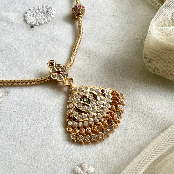 Mogappu pendant attigai 6 dot petal flower