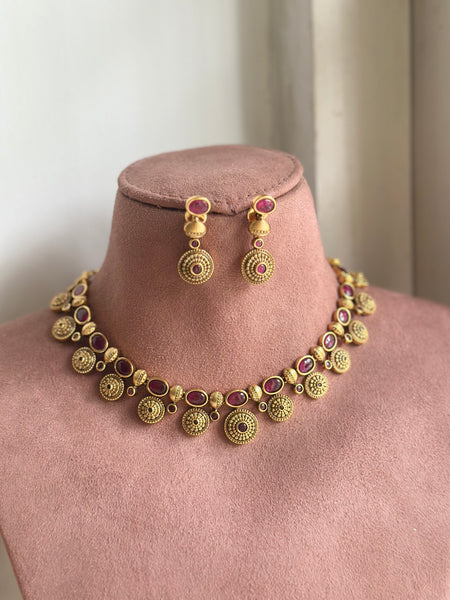 Antique matte kemp Chakras short set