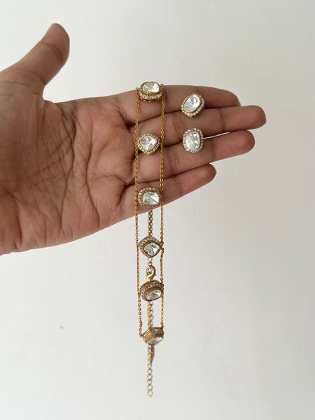 Polki kundan delicate choker set