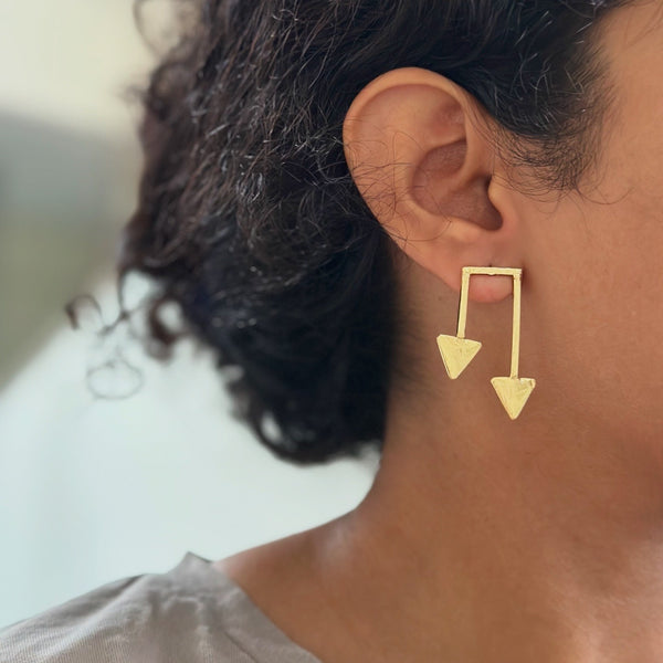 Arrow-down earrings