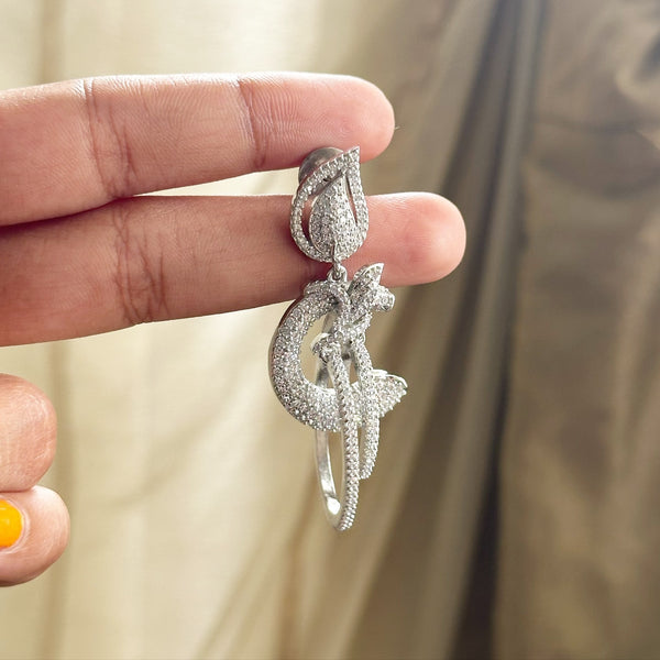 Leaf rings-loop earrings