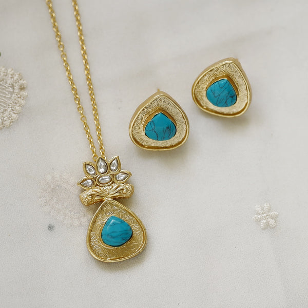 Turquoise Tamara Pendant set (with chain)