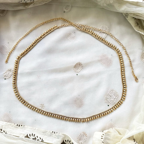 Antique gold hipchain - pointed dot