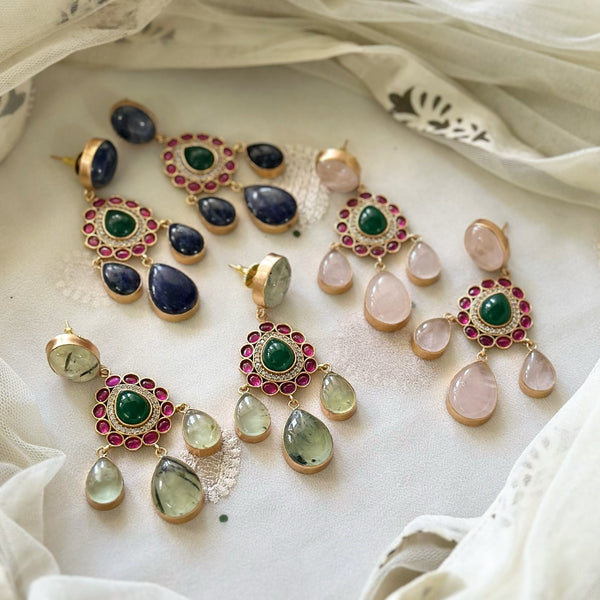 Kundan Jadau Dreamy Tri-drops earrings