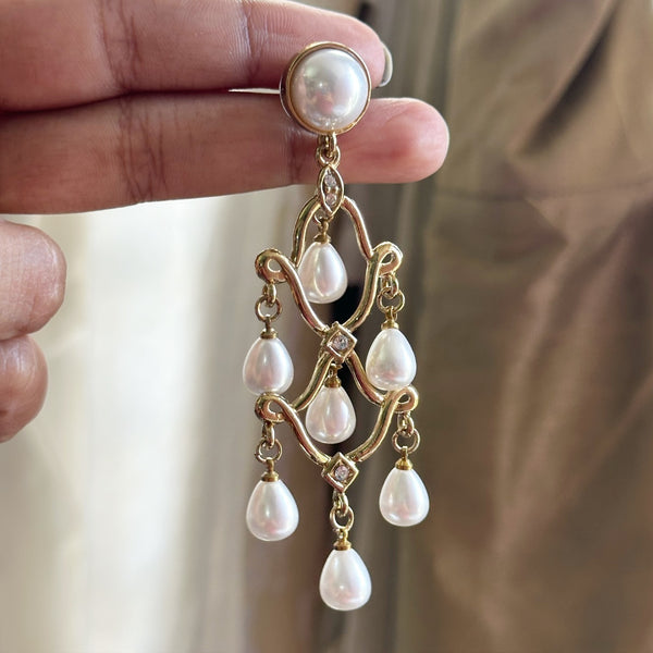 Pearl Victoria Chandelier earrings