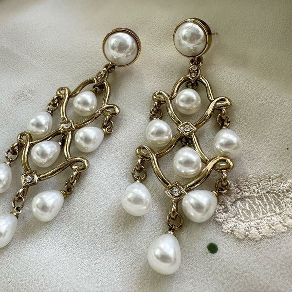 Pearl Victoria Chandelier earrings