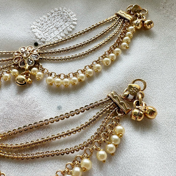 Antique matte frills anklets