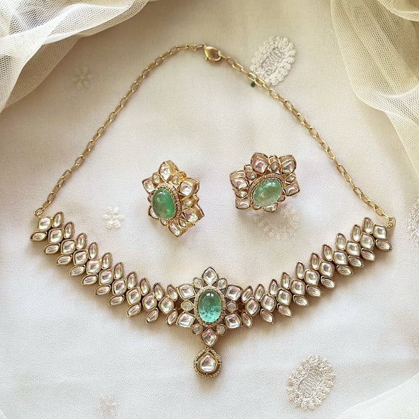 Polki Kundan Floral choker set