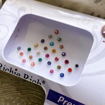 Multi-color stone bindhis (518)