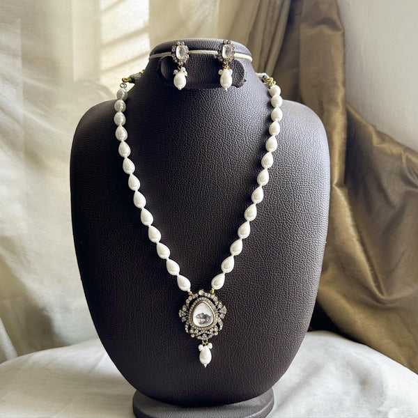 Victorian pendant pearl mala set