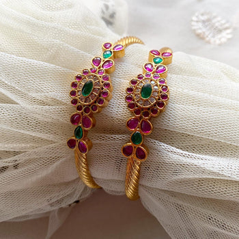Kemp floral bangles - set of 2