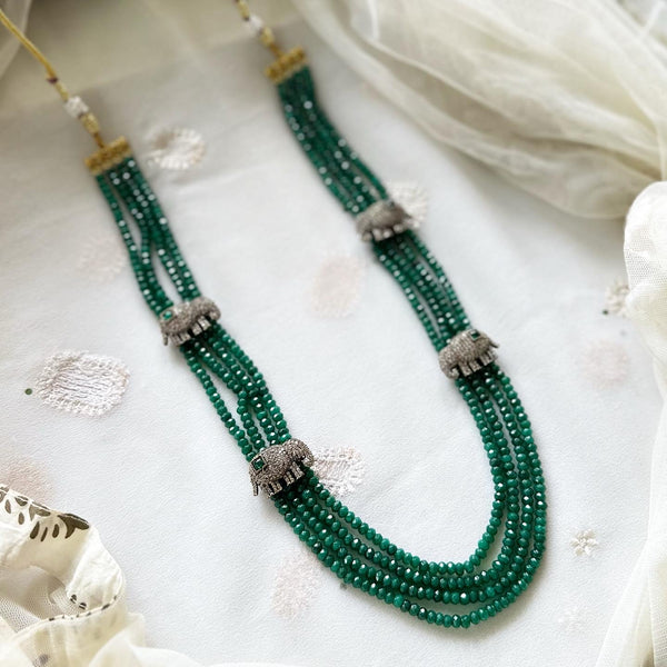 Victorian Haati Green beaded mala