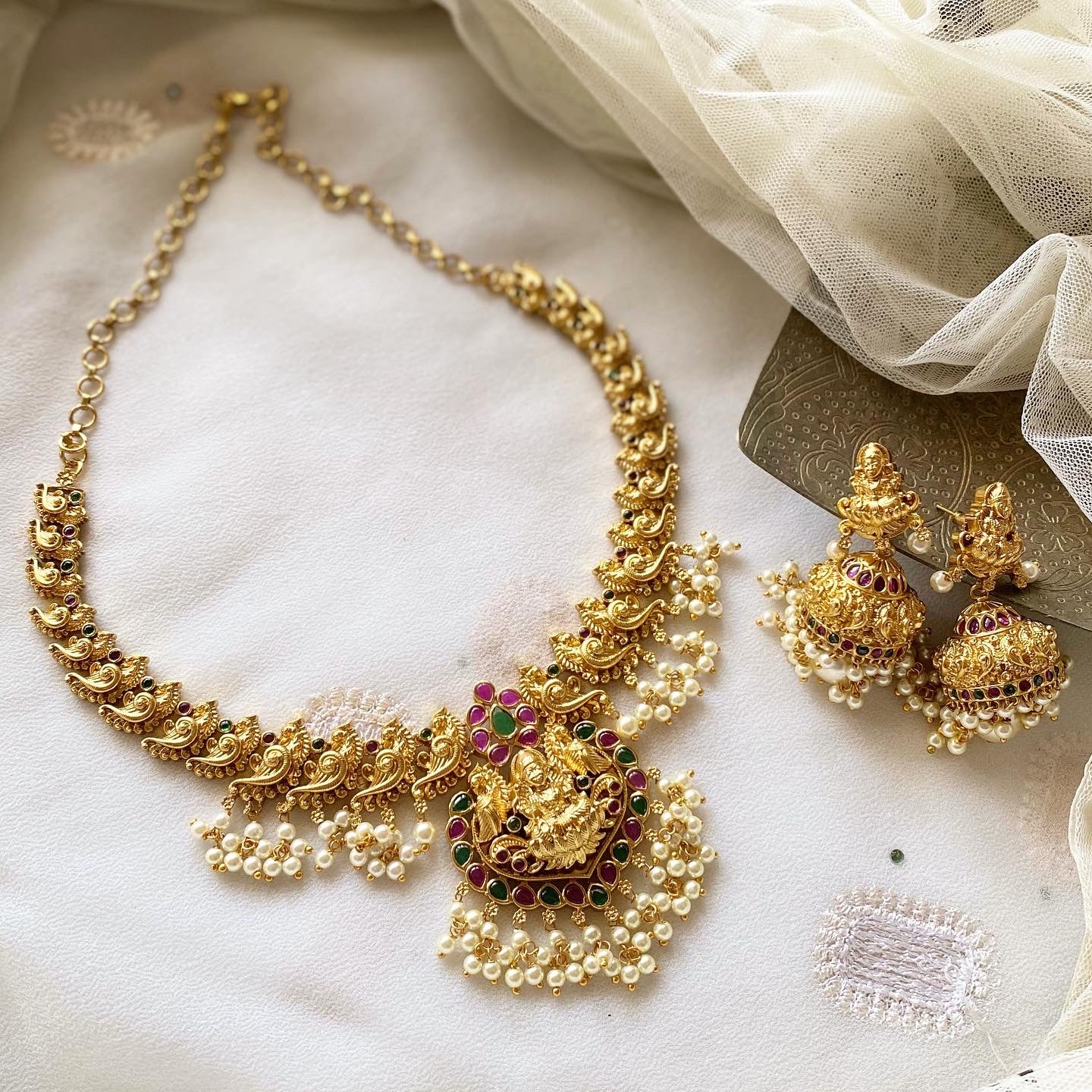 Lakshmi Peacock mala short set