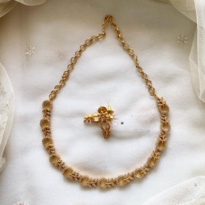 Sphere leaf CZ matte short set
