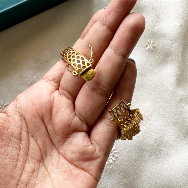 Kemp Lakshmi trio bracelet - Full Ruby - Adorna