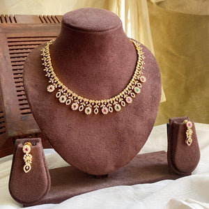 Gold AD Pretty short  set - Ruby-Green