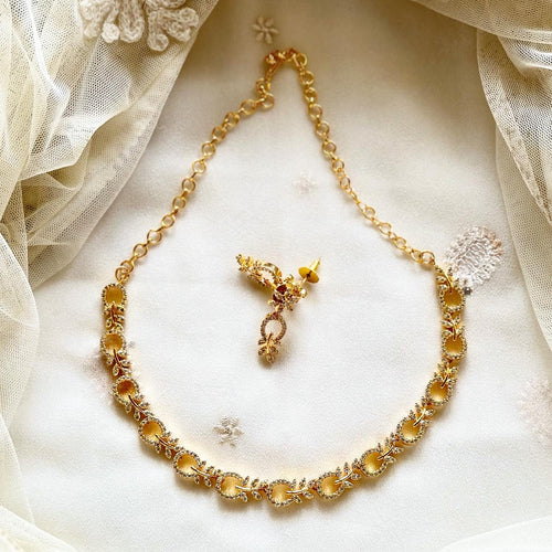 Gold AD Leaf circle short set