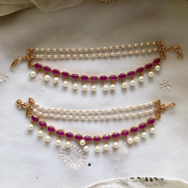 Oval kemp ear chain/maatal