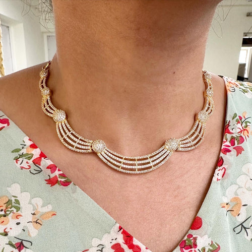Gold AD Ripples short set