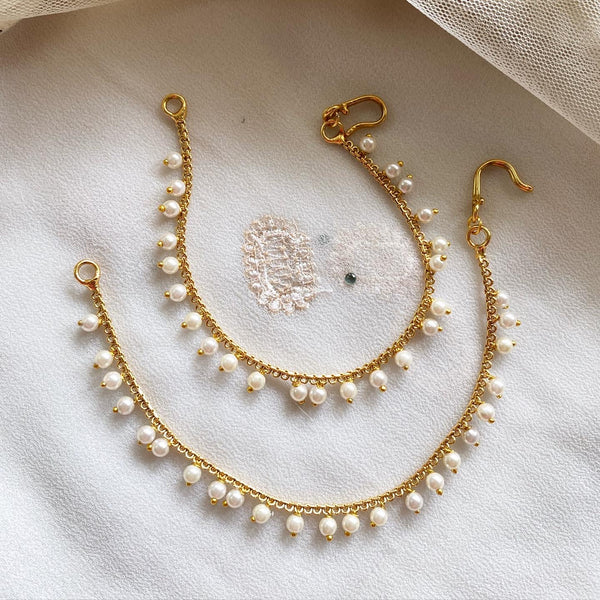 Single line antique pearl drop maatal - Adorna
