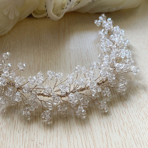 Rose Gold Crystal vein hair accessory