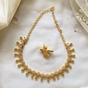 Gold AD floral petals short set