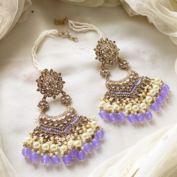 Mahi Sweet Purple Earrings - Adorna
