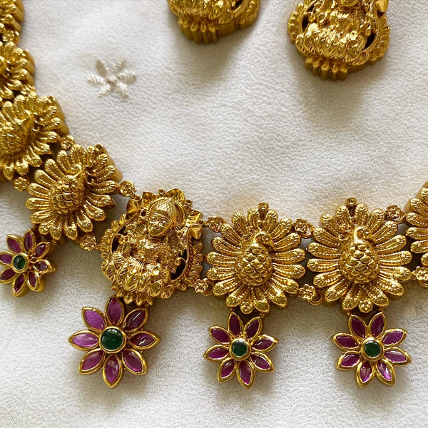 Antique matte Lakshmi kemp floral short set - Adorna