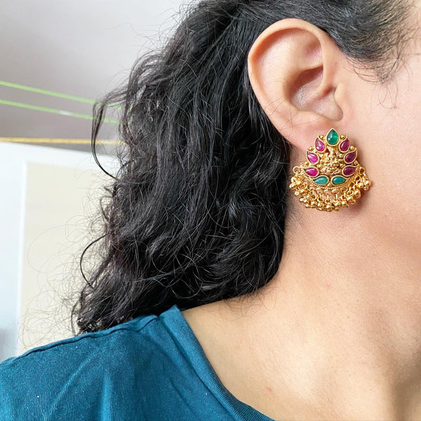 Lakshmi kemp stud earrings - Adorna