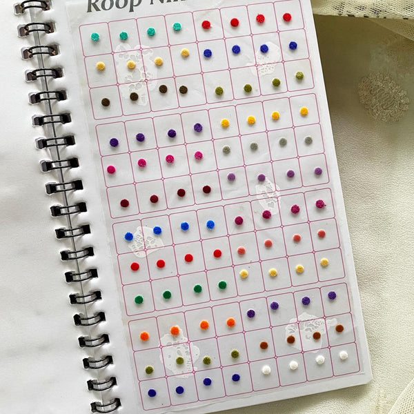 Plain Multi colour bindhi book - size 9