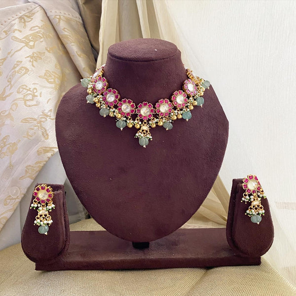 Pachi Kundan Florets choker set