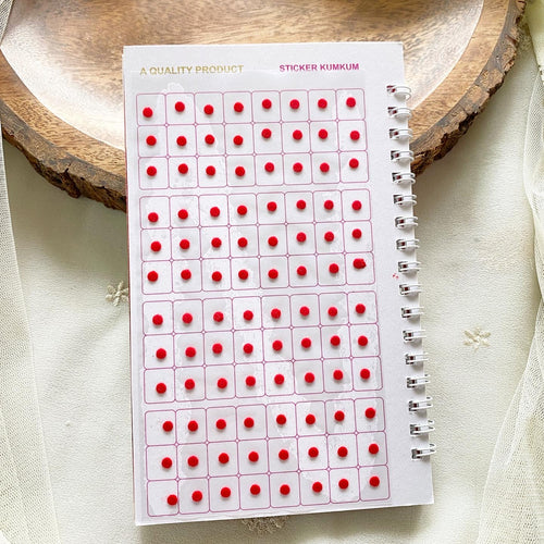 960 Plain full Red Bindhi book - size 8