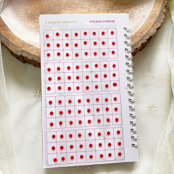 960 Plain full Red Bindhi book - size 8 - Adorna