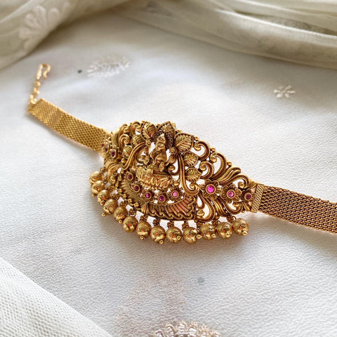 Matte kemp Lakshmi floral petals vanki/armlet/bajuband