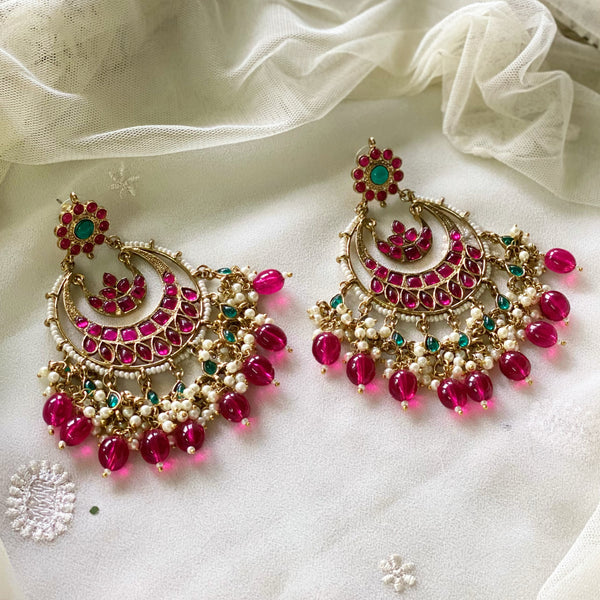 Rani layered chandbali earrings - Adorna