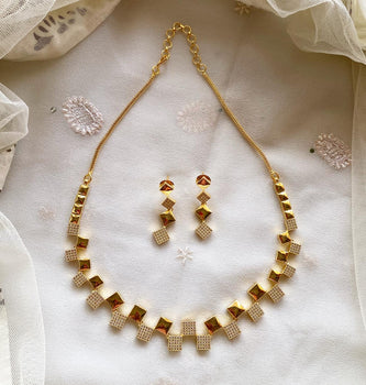 Gold white AD Square dance short set