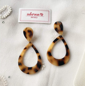 Marble Cheetah danglers-Adorna-Earrings