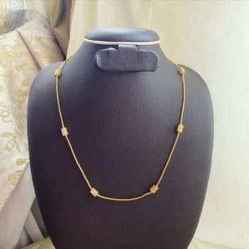 Cylindrical CZ blocks short necklace