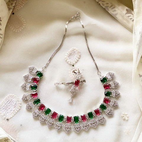 Ruby-Green blocks rain drops short set