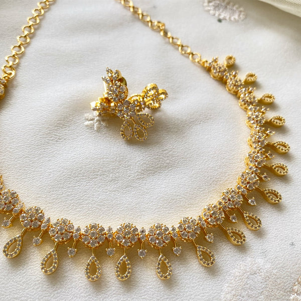 Gold AD floral petals short set
