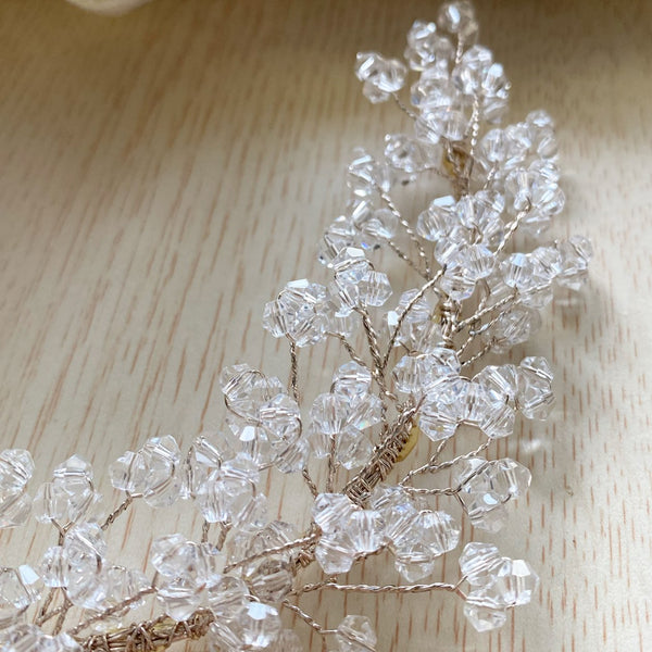 Rose Gold Crystal vein hair accessory - Adorna