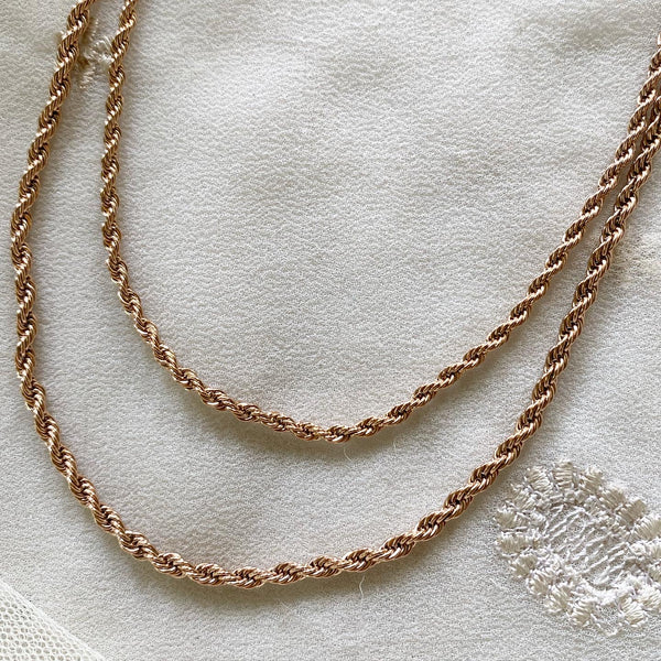 Rope Layered short necklace - Adorna