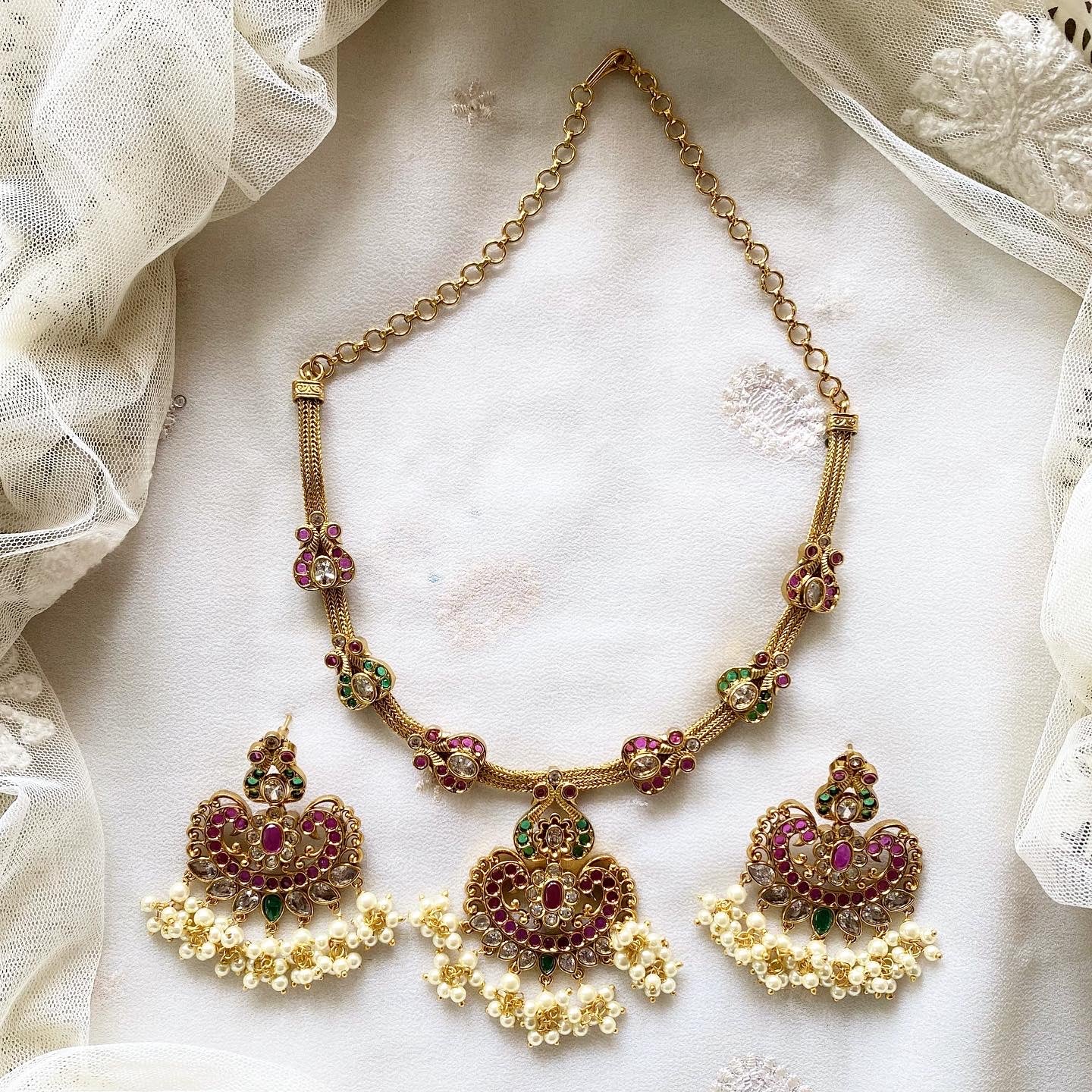 Antique kemp mesh attigai set